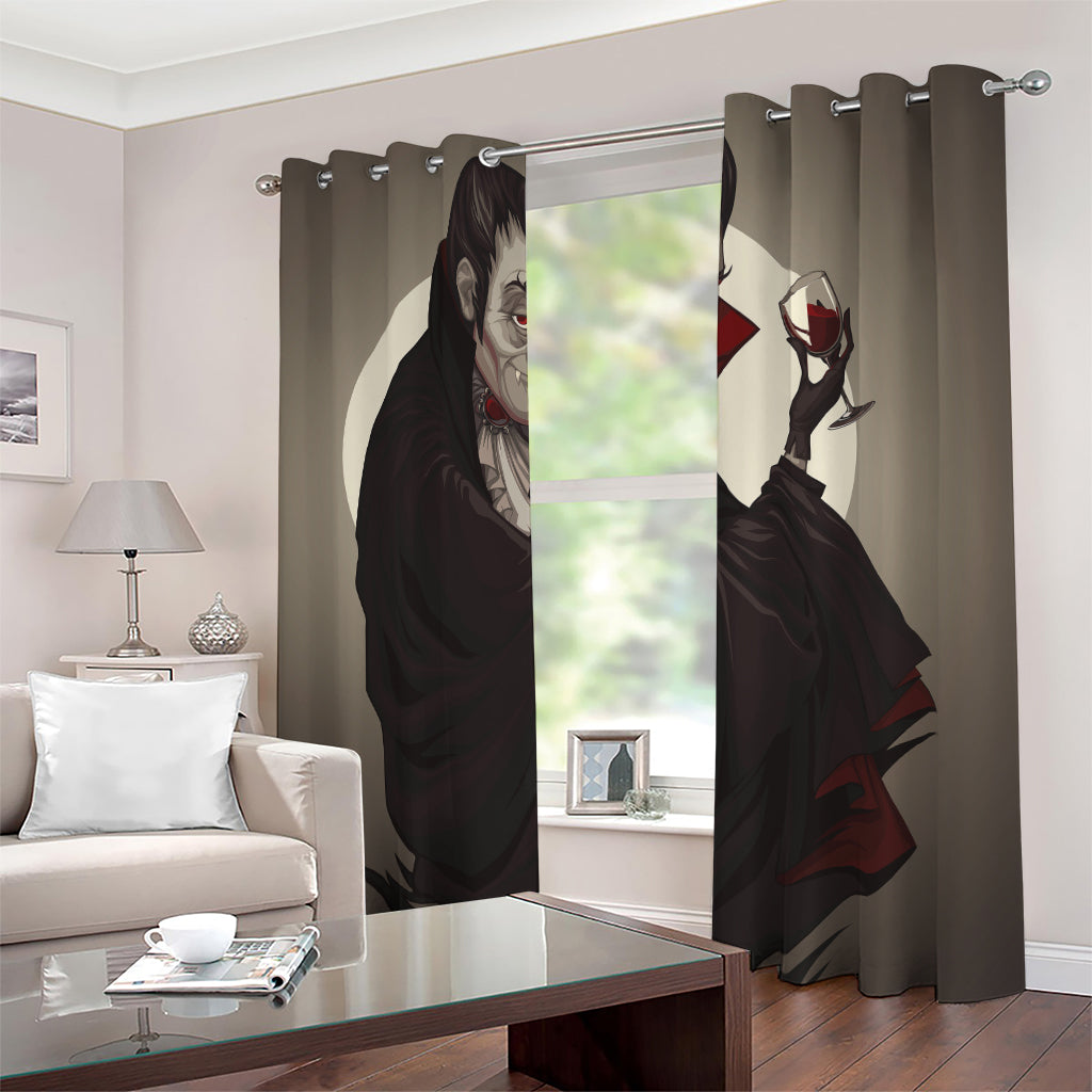 Count Dracula Print Blackout Grommet Curtains