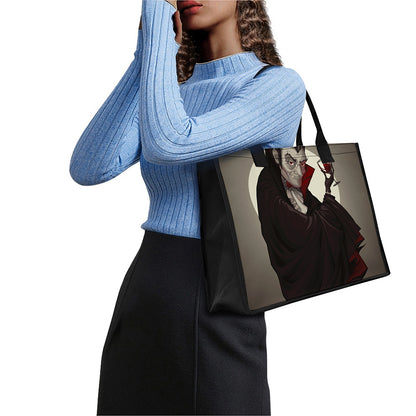 Count Dracula Print Canvas Tote Bag