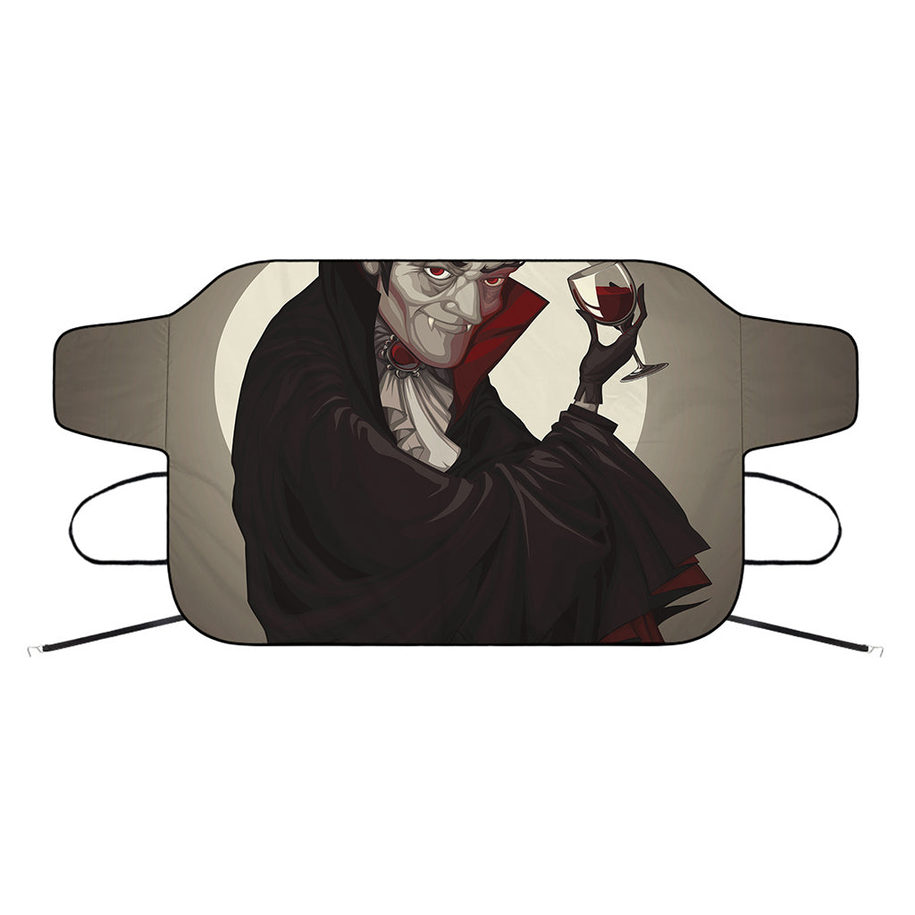 Count Dracula Print Car Windshield Snow Cover