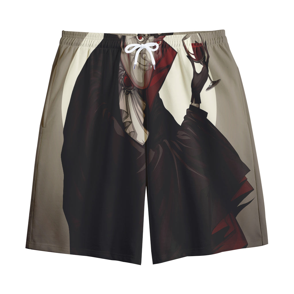 Count Dracula Print Cotton Shorts