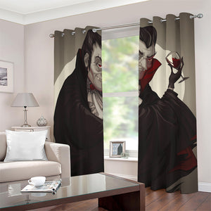 Count Dracula Print Grommet Curtains