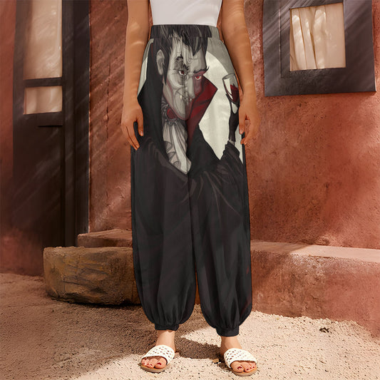 Count Dracula Print Harem Pants