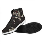 Count Dracula Print High Top Leather Sneakers