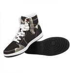 Count Dracula Print High Top Leather Sneakers