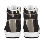 Count Dracula Print High Top Leather Sneakers