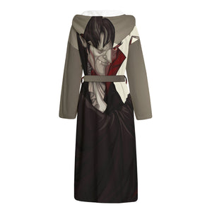 Count Dracula Print Hooded Bathrobe