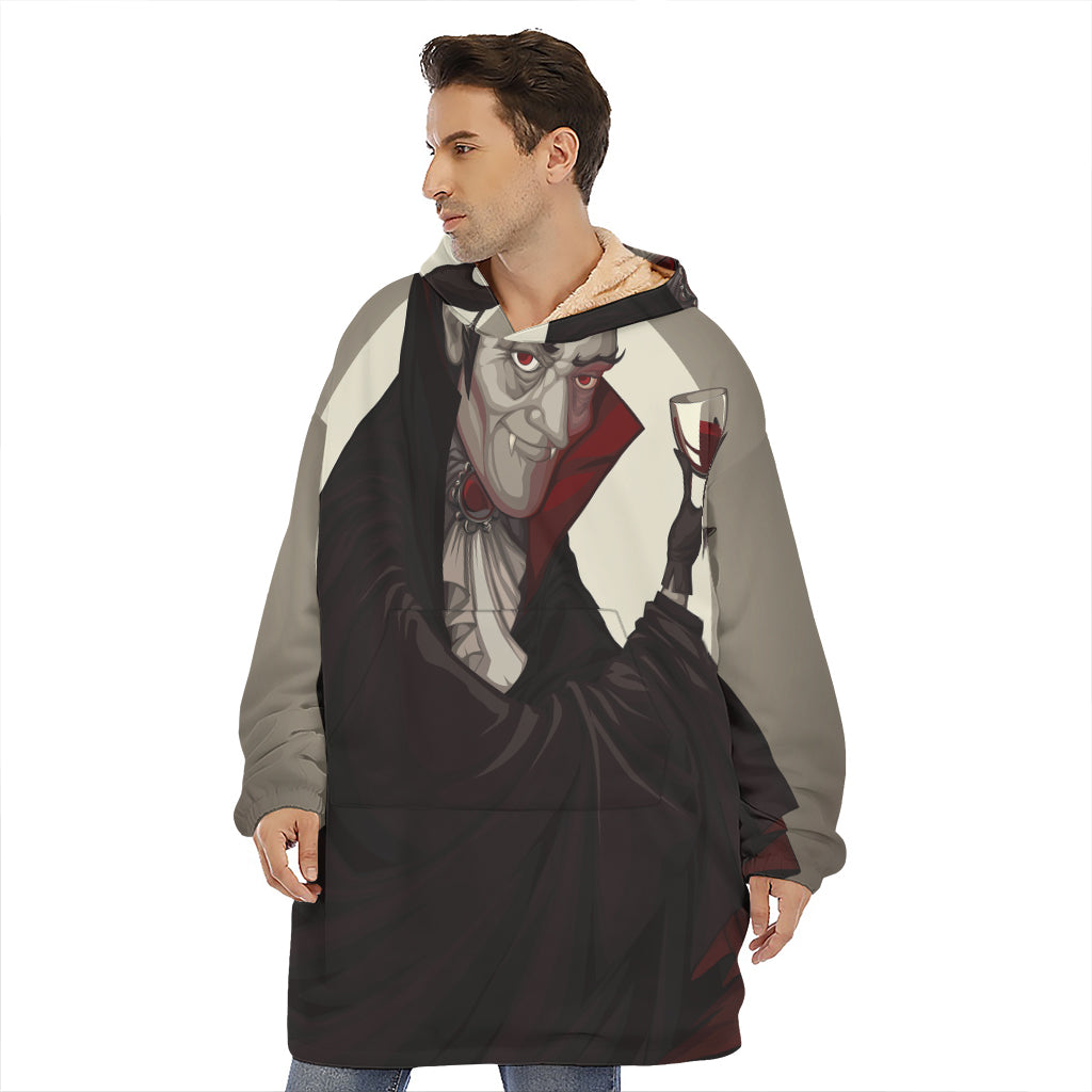 Count Dracula Print Hoodie Blanket