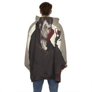 Count Dracula Print Hoodie Blanket