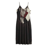 Count Dracula Print Jersey Midi Cami Dress