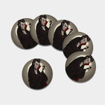 Count Dracula Print Leather Coaster Set