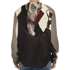 Count Dracula Print Long Sleeve Baseball Jersey