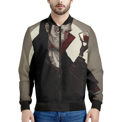 Count Dracula Print Men's Bomber Jacket