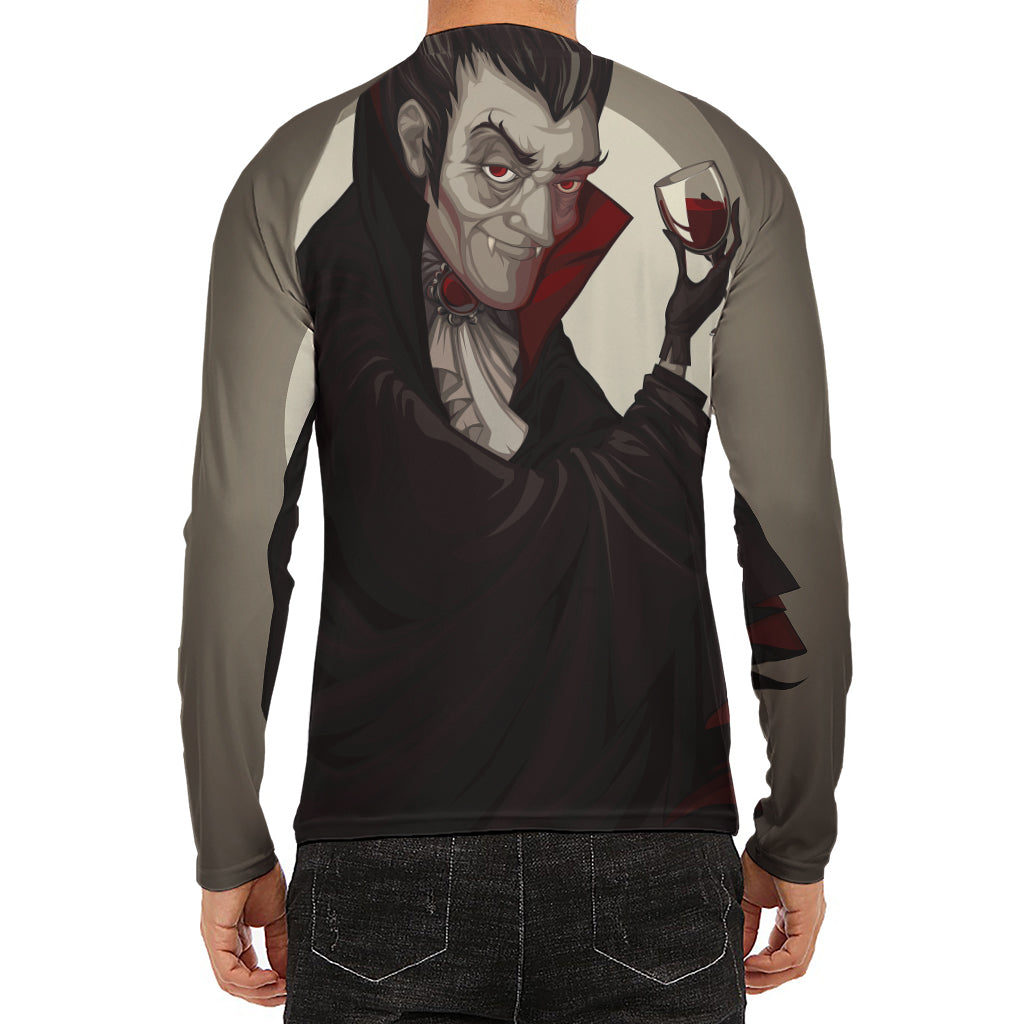 Count Dracula Print Men's Long Sleeve Rash Guard