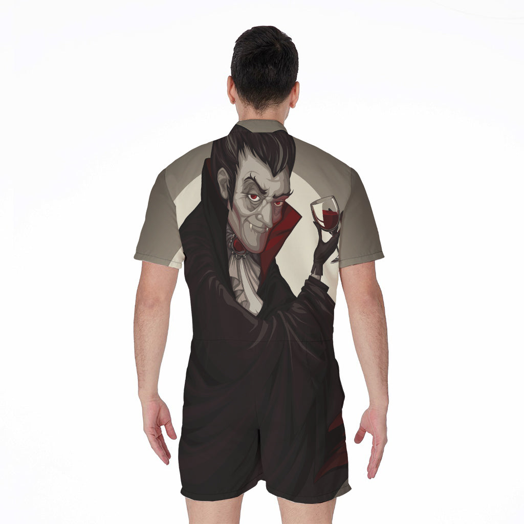 Count Dracula Print Men's Rompers