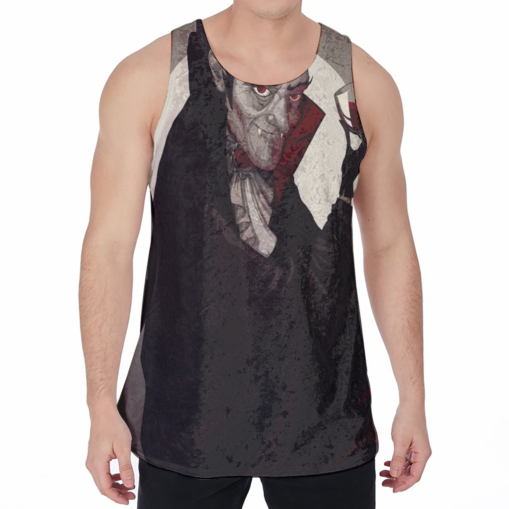 Count Dracula Print Men's Velvet Tank Top