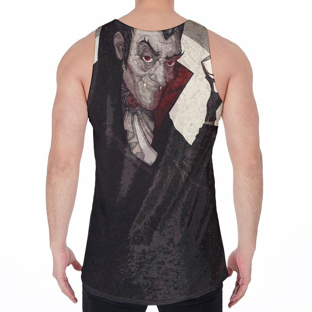 Count Dracula Print Men's Velvet Tank Top