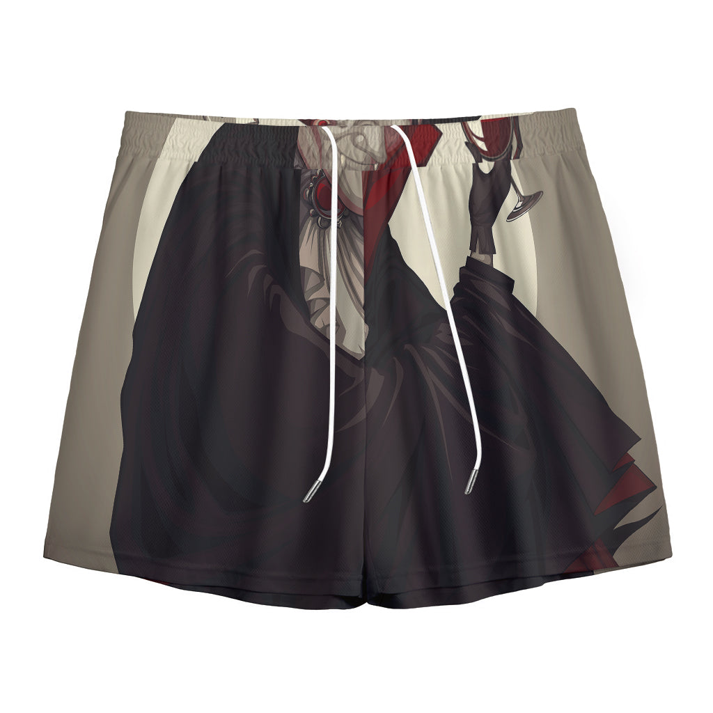 Count Dracula Print Mesh Shorts