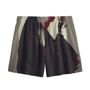 Count Dracula Print Mesh Shorts