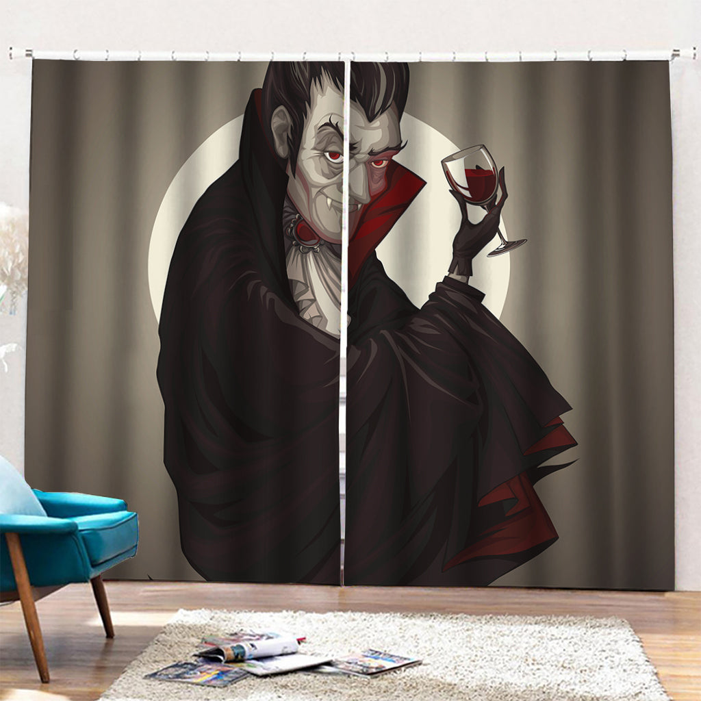 Count Dracula Print Pencil Pleat Curtains