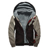 Count Dracula Print Sherpa Lined Zip Up Hoodie