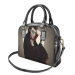 Count Dracula Print Shoulder Handbag