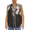 Count Dracula Print Sleeveless Baseball Jersey