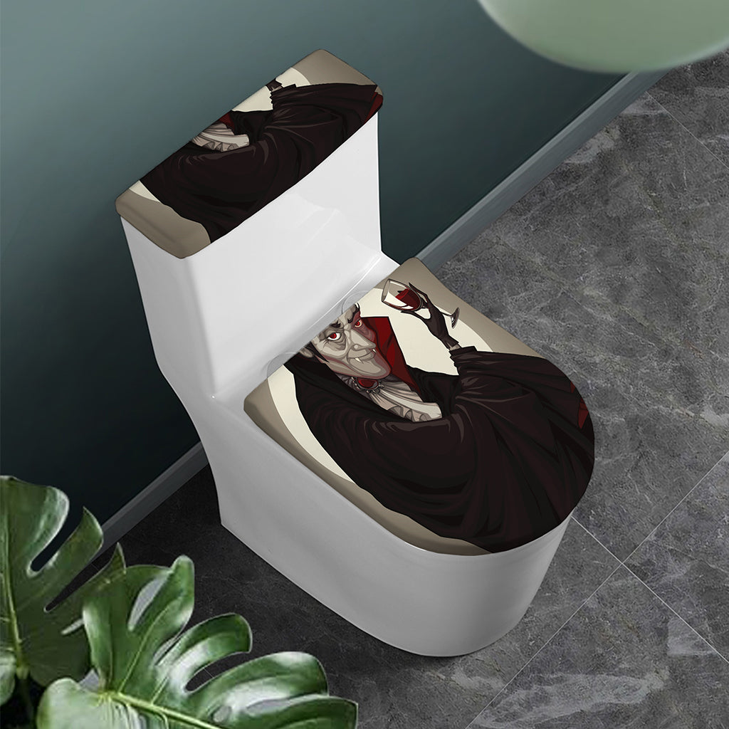Count Dracula Print Toilet Lid And Tank Cover Set