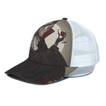 Count Dracula Print White Mesh Trucker Cap