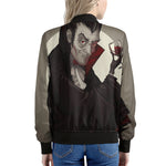Count Dracula Print Women's Bomber Jacket