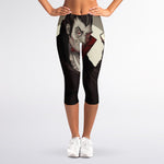 Count Dracula Print Women's Capri Leggings