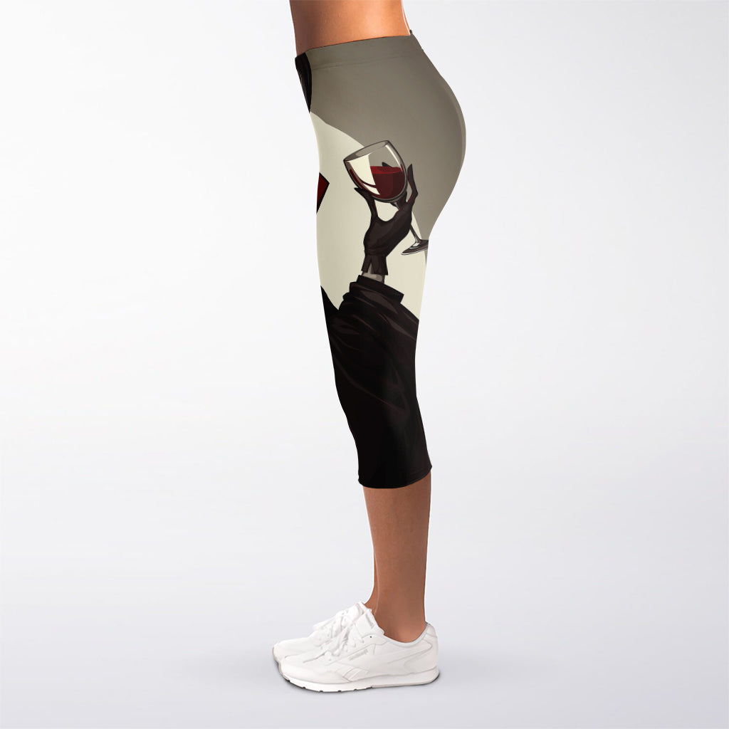 Count Dracula Print Women's Capri Leggings