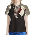 Count Dracula Print Women's Polo Shirt
