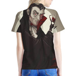 Count Dracula Print Women's Polo Shirt