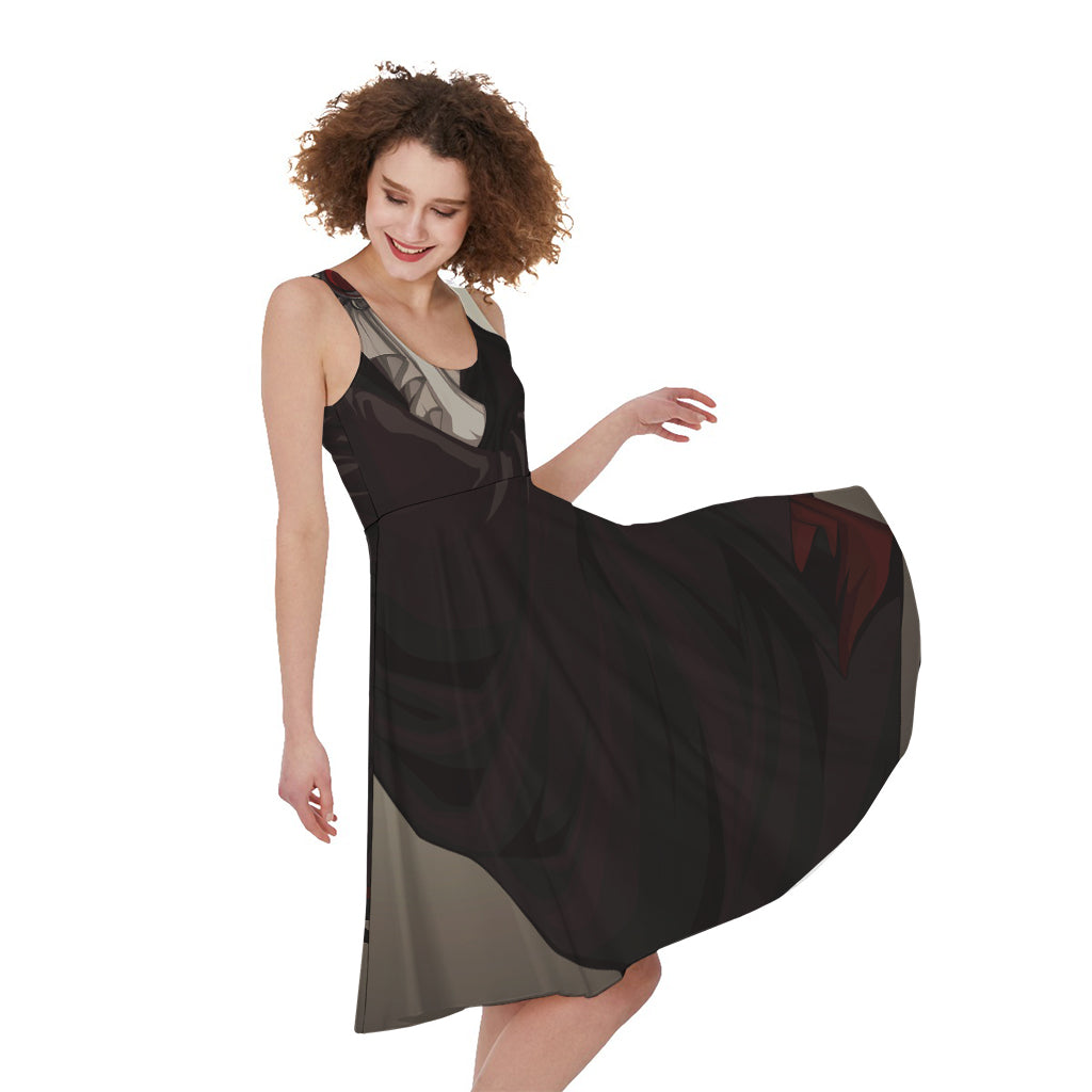 Count Dracula Print Women's Sleeveless Dress