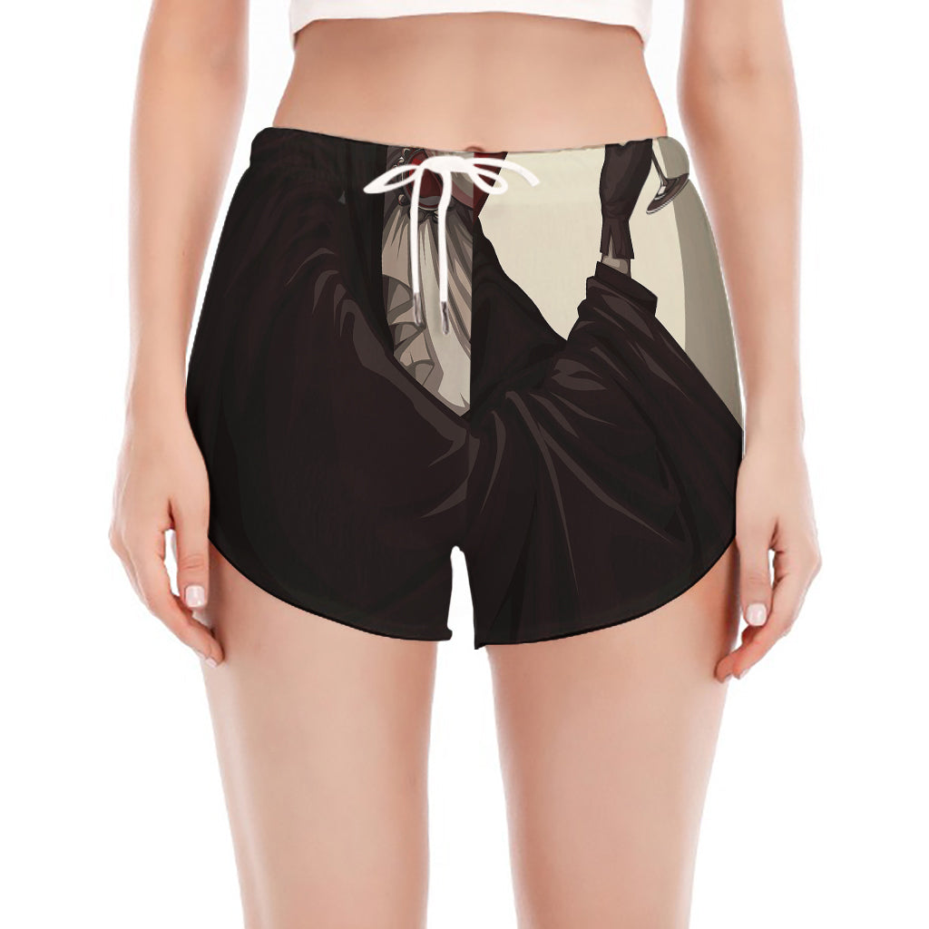 Count Dracula Print Women's Split Running Shorts