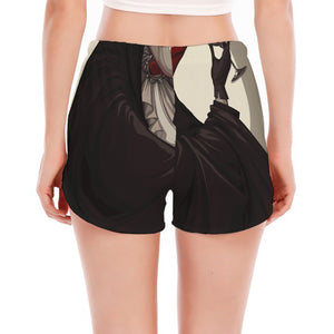 Count Dracula Print Women's Split Running Shorts