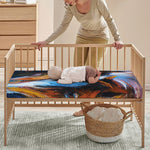 Couple Horses Painting Print Baby Crib Sheet