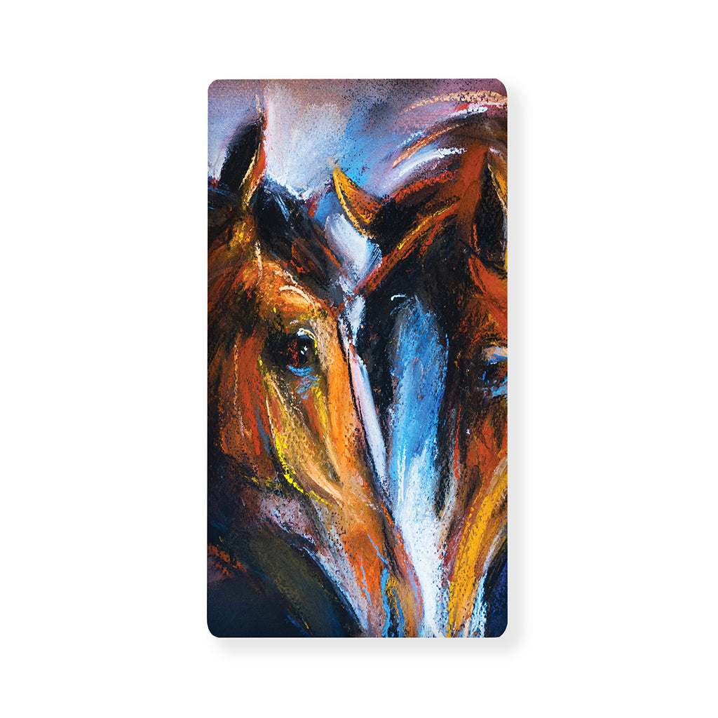 Couple Horses Painting Print Baby Crib Sheet