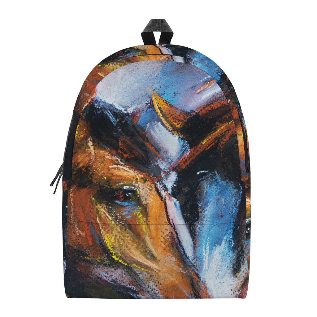 Couple Horses Painting Print Backpack