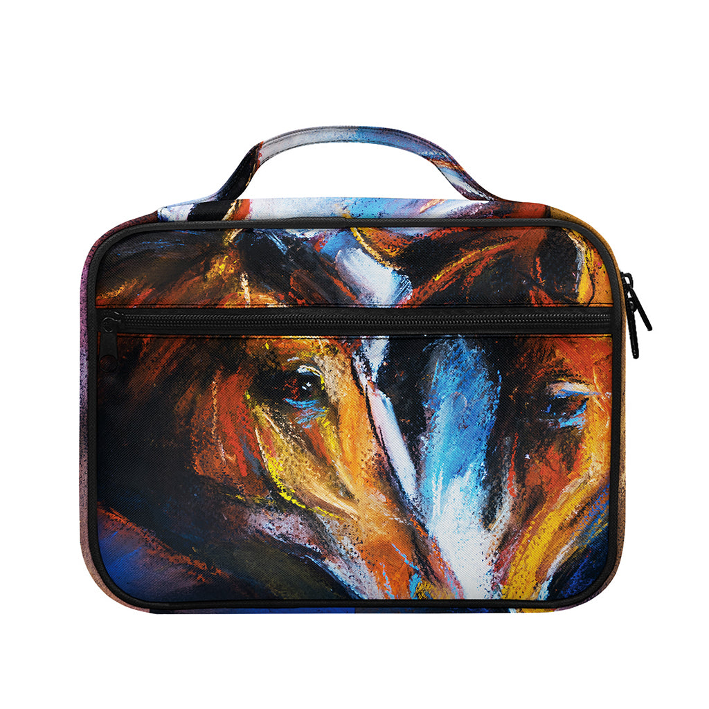 Couple Horses Painting Print Briefcase Bible Bag