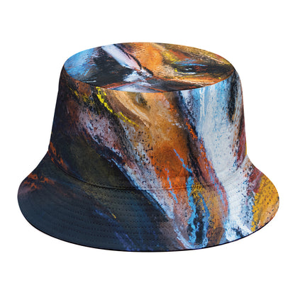 Couple Horses Painting Print Bucket Hat
