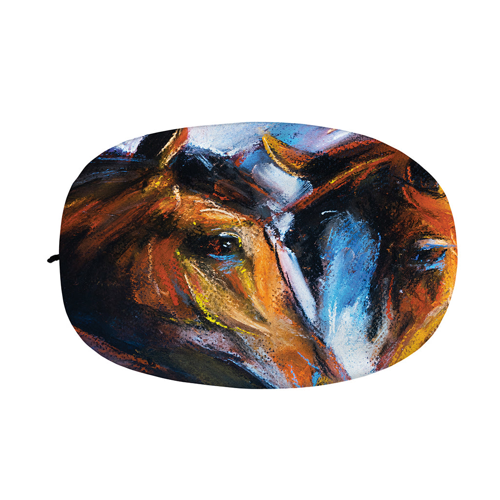 Couple Horses Painting Print Car Side Mirror Covers