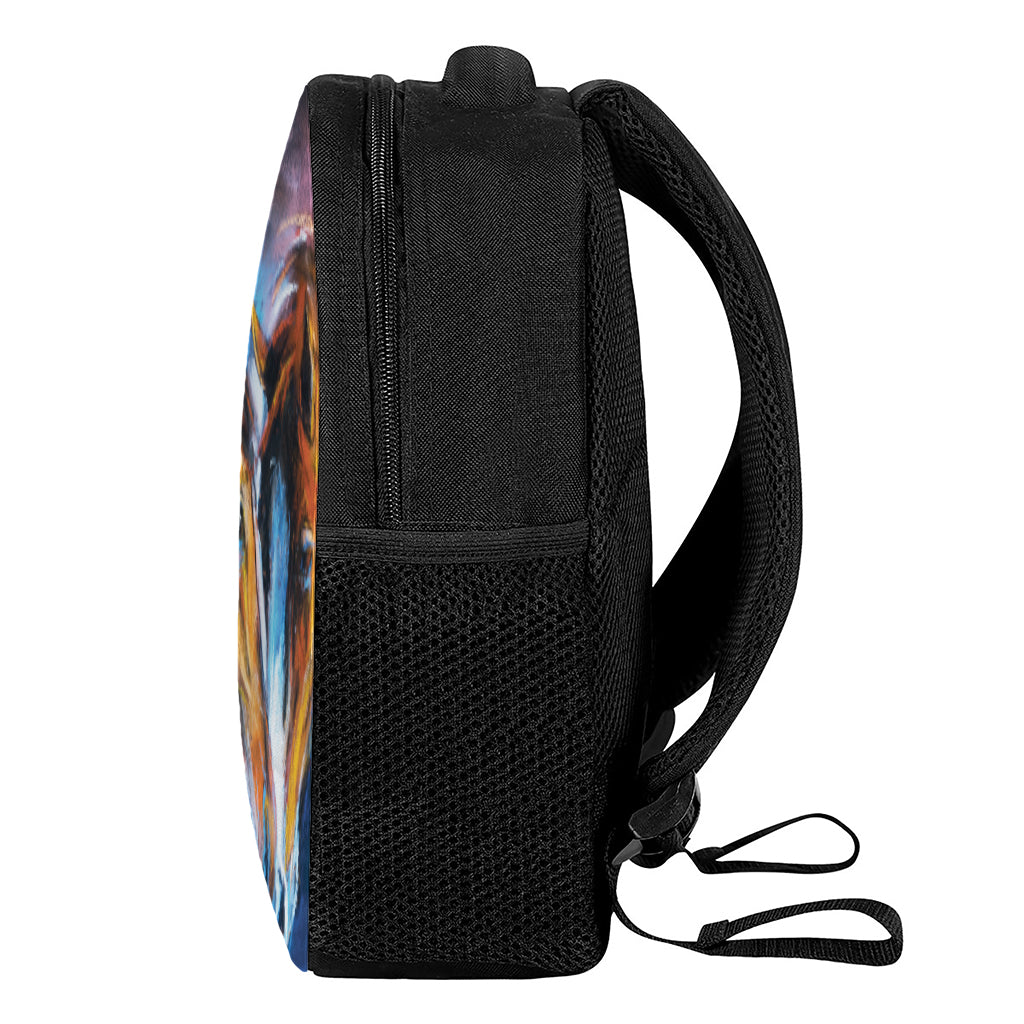 Couple Horses Painting Print Casual Backpack