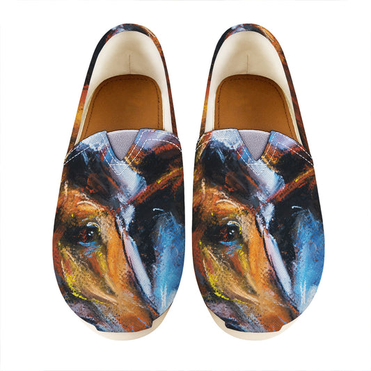Couple Horses Painting Print Casual Shoes