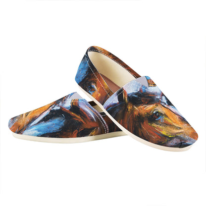Couple Horses Painting Print Casual Shoes