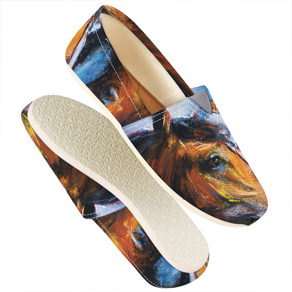 Couple Horses Painting Print Casual Shoes