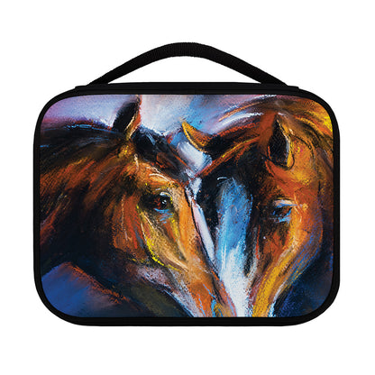 Couple Horses Painting Print Classic Bible Case