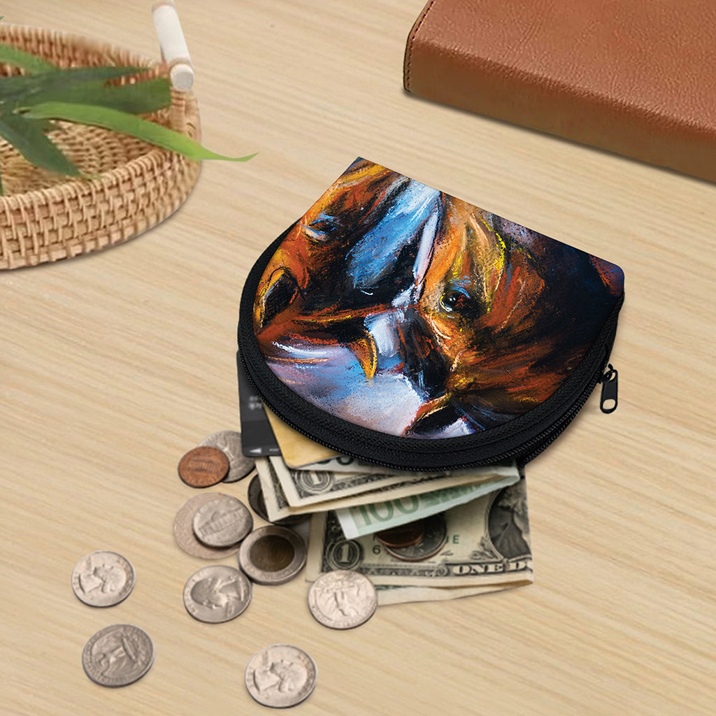 Couple Horses Painting Print Coin Purse