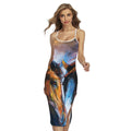 Couple Horses Painting Print Cross Back Cami Dress