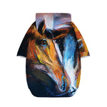 Couple Horses Painting Print Dog Zip Up Hoodie